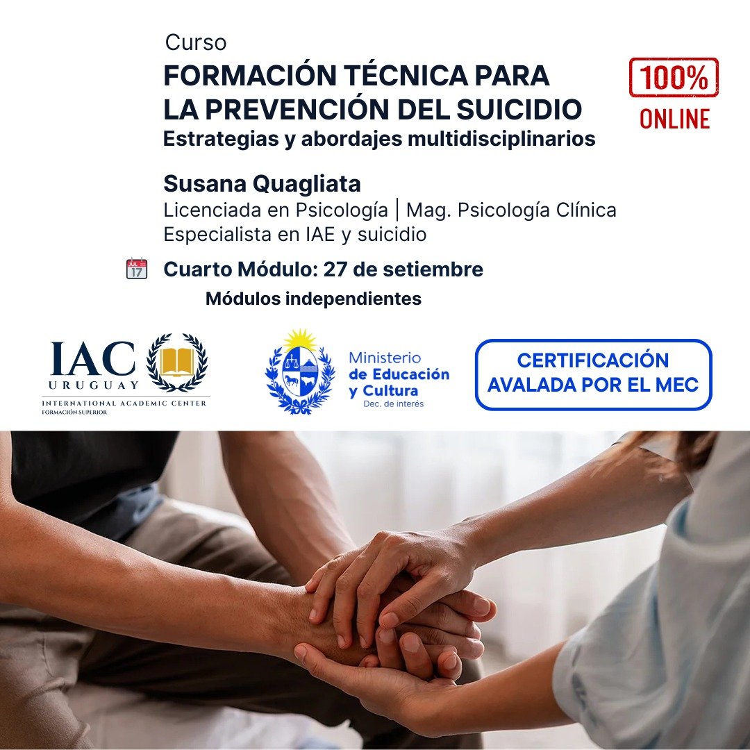 27/09/2025 - MÓDULO 4 - Curso de Formación Técnica para la prevención del suicidio