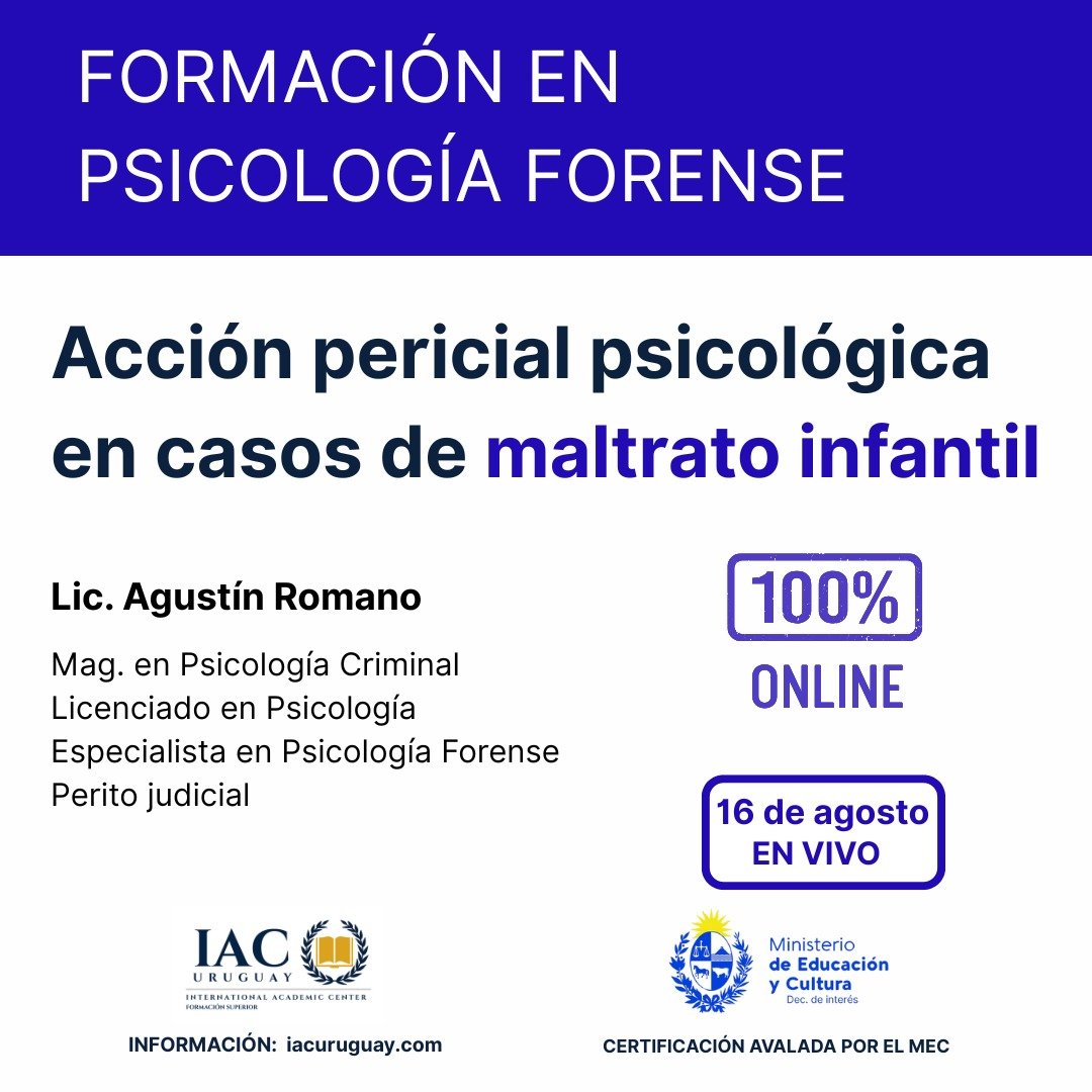 16/08/2025 - Formación en Psicología Forense
