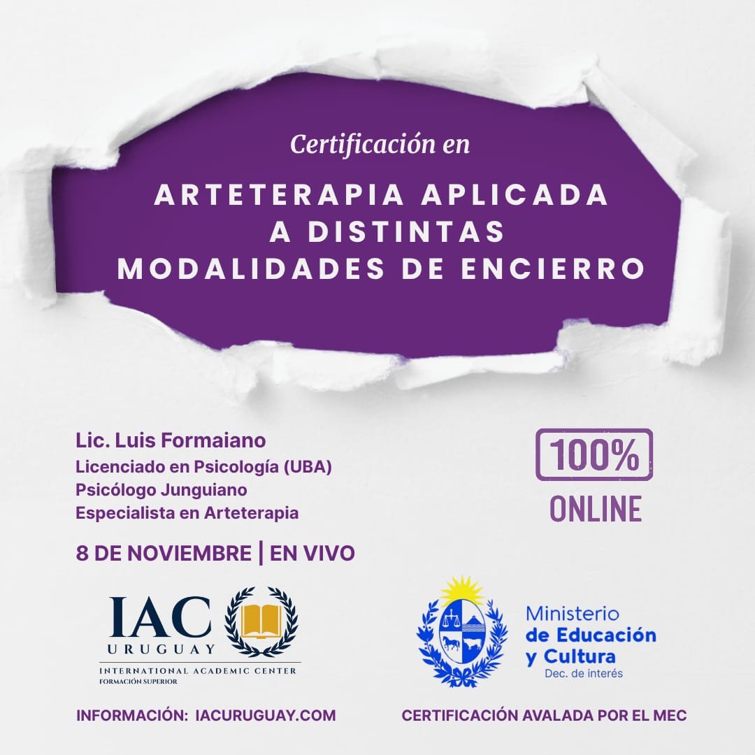 08/11/2025 - ARTETERAPIA APLICADA A DISTINTAS MODALIDADES DE ENCIERRO