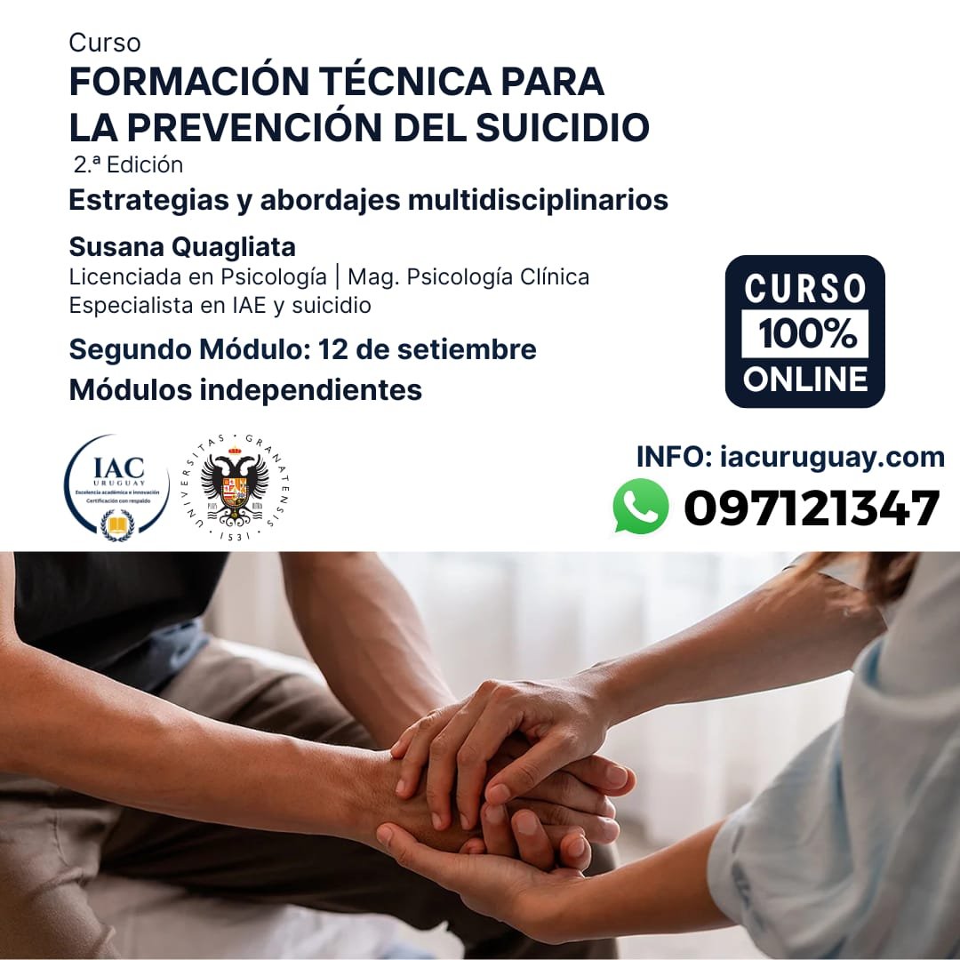 12/09/26 - Módulo 2 - Curso de Formación Técnica para la prevención del suicidio (Segunda Edición)