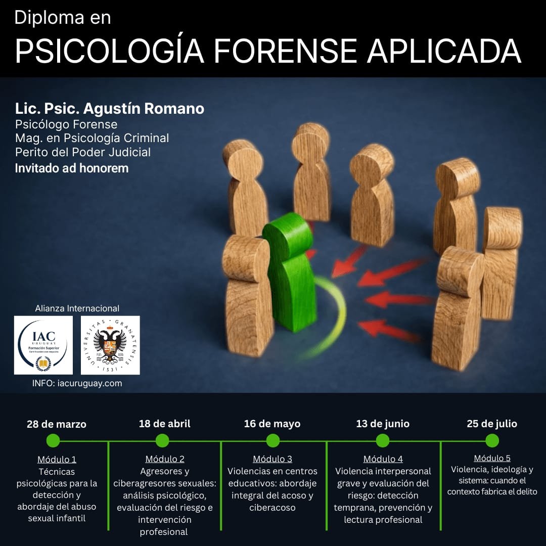 28/03/2026 - Diploma en Psicología Forense Aplicada