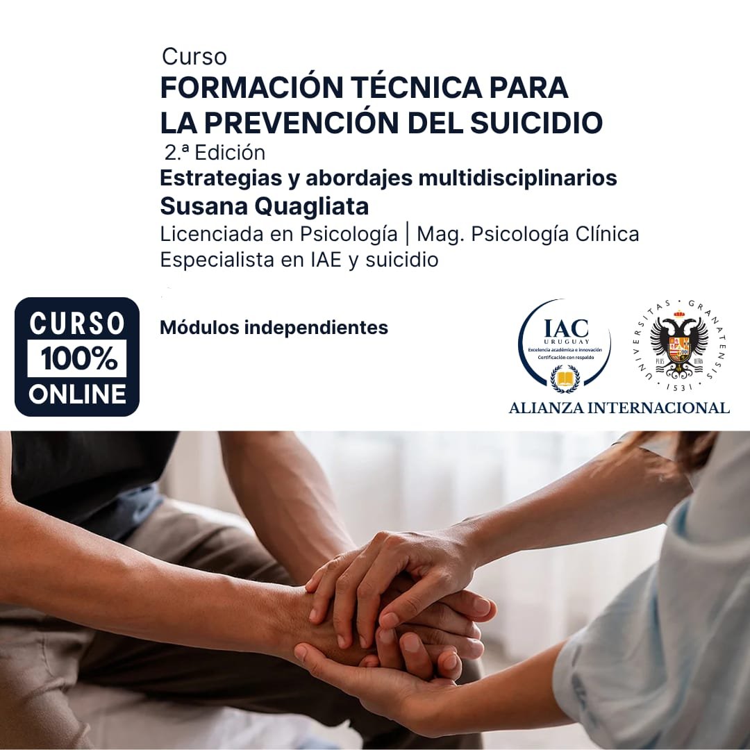 10/10/2026 - Curso de Formación Técnica para la prevención del suicidio - Módulo 3